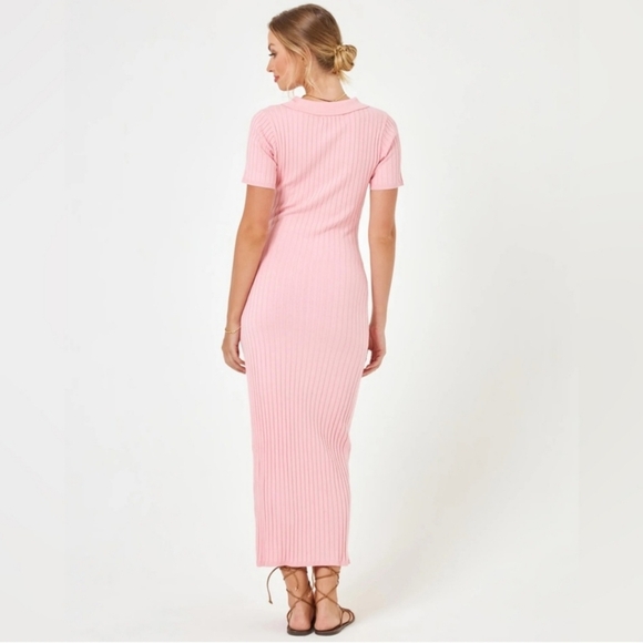 NWT L* Space Lena Cutout Midi Dress- Macaroon - Picture 6 of 9